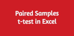 How to Paired Samples t-test with Excel
